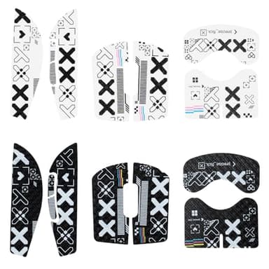 ULTRAEQUIP 2-Pack Mouse Grip Tape Anti Slip Skin for G Pro X Superlight, Superlight 2 Gaming Mice, Pre-Cut, Self-Adhesive, Sweat-Resistant, Professional Competitive Upgrade Kit (White Set+Black Set)