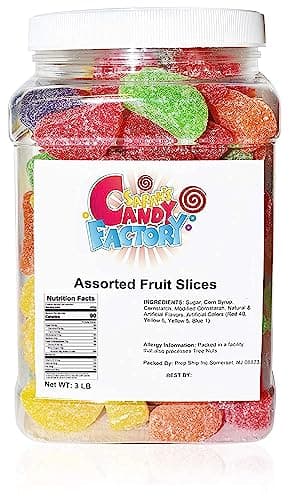 Sarah's Candy Factory Assorted Fruit Slice (3 Lbs in Jar)
