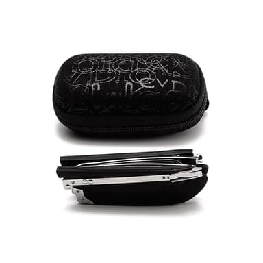 Aocesk Foldable Anti-Blue Light Reading Glasses with Case, Anti Eyestrain/Glare Computer Reading Glasses for Women Men (Black, 1.5, x)