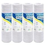 5 Micron 10"x2.5" Whole House String Wound Sediment Filter for Well Water, Replacement Cartridge for Universal 10 inch RO System, WP-5, Aqua-Pure AP110, CFS110, Culligan P5, WFPFC4002, CW-MF, 4Pack