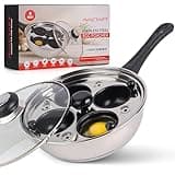 AVACRAFT Egg Poacher, Stainless Steel Egg Poaching Pan, Poached Eggs Cooker Food Grade PFOA free