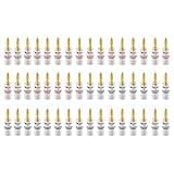 Nakamichi Excel Series 24k Gold Plated Banana Plug 12-18 AWG Gauge Size 4mm for Speakers Amplifier Hi-Fi Receiver Stereo Home Theatre Audio Wire Cable Connector Set Screw Type 48 Pcs (24-Pairs)