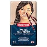 Derwent Pastel Pencils, Skintone, 4mm Core, Metal Tin, 12 Count (2300563)
