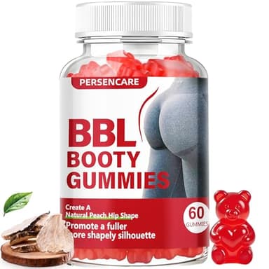 VAEYAE BBL Booty Gummies for Women, Herbal Extracts to Enhance Curvy Body, Vitamin Gummy for Bigger Butt Fast Growth,Firm and Lift Buttocks Gummy, Berry Fruit Flavor 60 Count