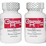 Cardiovascular Research 120 Softgels 125 mg Vitamin E Annatto Tocotrienols Pure DeltaGOLD, 90% Delta and 10% Gamma, 2 Bottles 60 Soft Gels Each (ANNATOC)