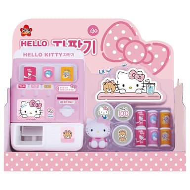 It'saKthing_Hello Drink Juice Dispenser Mini Vending Machine Toy Set : Pink and White