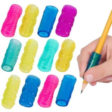 The Pencil Grip The Classics Extreme Pencil Grips, Ergonomic Writing Aid For Lefties And Righties, 1.3” Long, Assorted Colors, 12 Count - TPG-16512