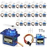 Hanaive 16 Pcs SG90 9g Mini Micro Servo Motors RC Servo Kit for Robot Helicopter Airplane Car Boat Control