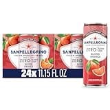 Sanpellegrino Zero Grams Added Sugar Sparkling Orange And Blood Orange Beverage, Italian Sparkling Drink, 24 Pack Of 11.15 Fl Oz Cans, San Pellegrino Italian Sparkling Drinks, Low Calorie Sparkling Fruit Beverages