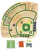 Baseball Board Game,Baseball Dice Board Game,Solid Wood,12 Colourful Beads and Dice,Manual Included,Portable,Perfect for Home Party,Family Night and Road Trip (Sector)
