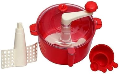 2 in 1 Plastic Atta Maker/Dough Maker Atta Roti Dough Maker, Beater/Churner - Made in India (Multicolor) Hand Operated Machine for Kitchen