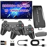 2024 New Retro Gaming Console, Retro Game Stick, Wireless Retro Game Console with 20000+ Games & 15 Emulators, Retro Drive Game Stick, 4K HDMI Output, 2 2.4GHz Wireless Controllers (64GB)