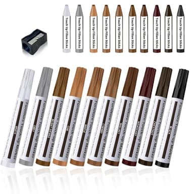 Flybunny Repair Pen Wooden Furniture Floor Scratch Repair Markers and Wax Sticks Set of 21 for Stains, Scratches, Wood Floors, Tables, Desks, Carpenters, Bedposts, Touch Ups, and Cover Ups