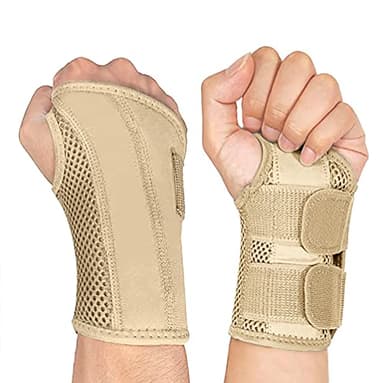 NuCamper Wrist Brace Carpal Tunnel Right Left Hand for Men Women, Night Wrist Sleep Supports Splints Arm Stabilizer with Compression Sleeve Adjustable Straps,for Tendonitis Arthritis Pain Relief