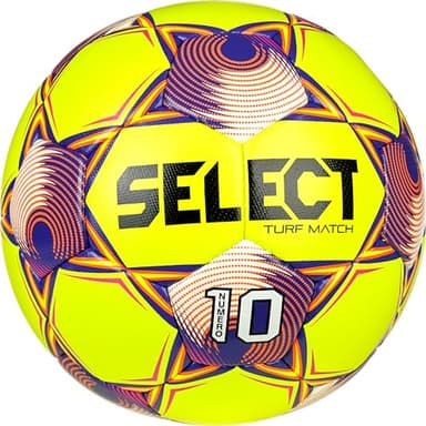 Select Numero 10 Turf Match Soccer Ball, Yellow/Orange/Purple V25, Size 4