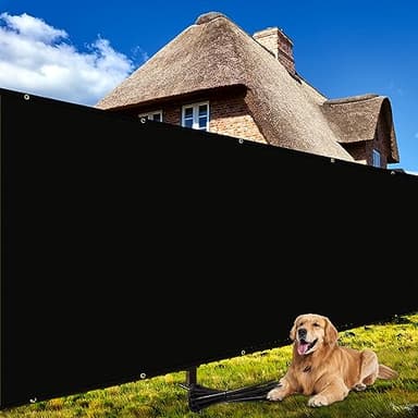 Shade&Beyond 6' X 25' Fence Privacy Screen Heavy Duty 170 GSM Fencing Mesh Shade Net Cover for Wall Garden Yard Backyard Indoor Outdoor Home Decoration, Black