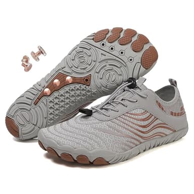 Grounding Shoes with Copper, Grounded Hike Barefoot Footwear Shoes for Women Men Soft Comfortable Fully Experience Benefits (H02brown, Adult, Women, 10, Numeric Range, US Footwear Size System, 10.5, Medium)