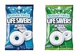 Smiling Sweets Sugar Free Lifesavers Mints Variety, 2 Flavors, Life Savers Wint O Green and Life Savers (Pack of 2-2) Bags