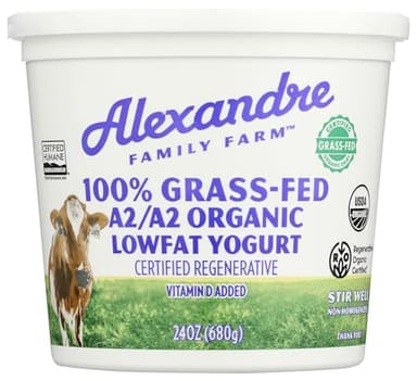 ALEXANDRE FAMILY FARMS Organic Plain A2 Low Fat Yogurt, 24 OZ