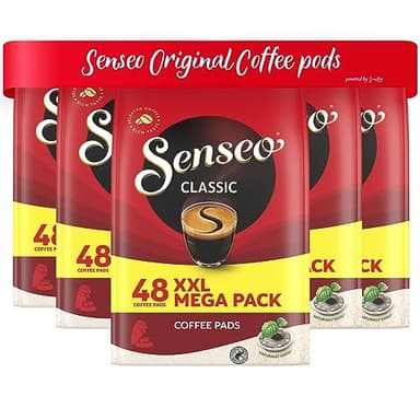 Senseo Classic Medium Roast Coffee Pods – 240 Count (5 Packs) – Smooth & Balanced Flavor with Rich Crema – Compatible with Senseo & PeleCom Machines – Single-Serve Coffee Pads for Fresh, Aromatic Brew