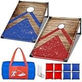 NZQXJXZ Portable Cornhole Board Set with 8 Bean Bags - 3x2 Ft Corn Hole Toss Game for Indoor and Outdoor Parties, Ideal for Kids, Adults, Beach, Yard and Camping (Gray)