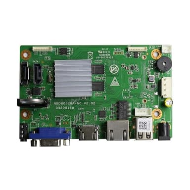 Quanmin 4K Face 32CH CCTV NVR Board 2 SATA Port Network Video Recorder Mainboard 4K/5MP/32CH 1080P Video Input 1CH Audio I/O Support 2x8TB SATA HDD ONVIF CMS XMEYE P2P with Cable Security DVR Board