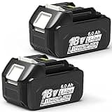 CHAUNVEN 6.0Ah Battery Replacement for Makita 18V Battery Compatible with 18 Volt BL1860B BL1850B BL1840B BL1830B BL1815B Batteries