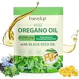 Oregano Oil Capsules, 2 in 1 6000mg Oil of Oregano with Black Seed Oil 200mg, Oil of Oregano Softgels 120 Count, Organic Oregano Oil Capsules, Immune Support, Non-GMO, Dairy-Free, Gluten-Free