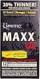 Kimono MAXX Large Flare Condoms - Premium Lubricated Natural Latex Condoms, Thin, Unique Flared Design, Extra Room, Vegan-Friendly, No Latex Odor - Strength & Sensitivity - Pack of 12