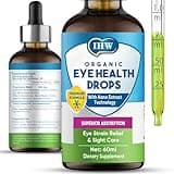 IHW 60ml Eyebright Herb Drops for Eye Health, Eye Fatigue & Dry Eye Support Herbal Supplements W/Euphrasia officinalis Bilberry Goji Leaves Blueberry Extract, Organic Eye Drops for Sight Care