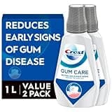 Crest Pro-Health Gum Care Mouthwash, Cool Wintergreen, CPC Antigingivitis/Antiplaque Oral Rinse 1L (33.8 fl oz), Pack of 2, Crest Mouthwash, Mouthwash for Adults, Alcohol Free Mouthwash