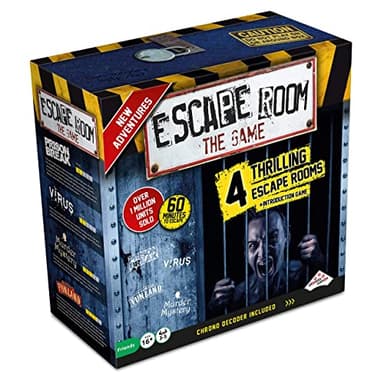 Escape Room The Game, Version 2 - with 4 Thrilling Escape Rooms | Solve The Mystery Board Game for Adults and Teens