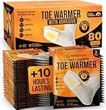 Natural Toe Warmers with Adhesive Sticker +10 Hours of Heat Feet Warmers - Foot Warmers Disposable – Bulk Pack 40 Pairs (80 Warmers)