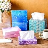 Yinder 24 Packs 960 Sheets Tissue Cube Car Facial Boxes Disposable Facial Travel Tissues Holder Soft Watercolor Boxes 2 Ply 40 Sheets for Car Household Kitchen School Bathroom(Stylish)