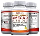Omega 3 Fish Oil Supplement 3600mg with EPA and DHA for Women and Men Supports Joint, Brain and Heart Health 120 Softgels
