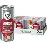 V8 +Energy Strawberry Banana Juice Energy Drink, 8 fl oz Can (24 Pack)