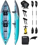 Driftsun Rover Inflatable Kayak - White Water Kayaks for 1 and 2 Person, High Pressure Dropstitch Floor Kayak for Adults with Padded Seats, Action Cam Mount, Aluminum Paddles and Quick Inflate Pump