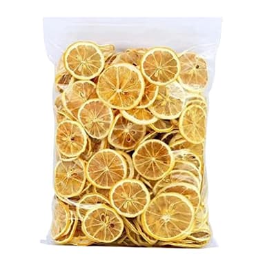 Mkostlich Dried Lemon Slices Bulk, 100g/3.52oz Natural Dehydrated Lemon Slices for Cocktails Garnish/ Tea/ Baking, No Sugar Added