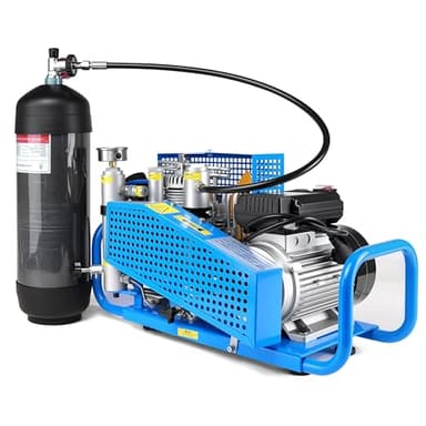 TUXING 4500Psi PCP Air Compressor | 300Bar High Pressure Diving Compressor | Auto Stop | 3.5CFM100L/min Air Flow | Scuba Breathing Snorkeling Water Sport Paintball 110V 60HZ Single-phase (TXESB042)