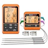 ThermoPro TP829 1000ft Wireless Meat Thermometer Digital for Grilling and Smoking, 4 Meat Probes Grill Thermometer for Outside Grill, BBQ Thermometer for Cooking Beef Turkey Smoker Acessories Gifts