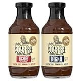 G Hughes Sugar Free BBQ Sauces, Hickory & Original Sugar Free Barbecue Sauces - No Sugar BBQ Sauce, Gluten Free Barbecue Sauce - 18 oz (Pack of 2)