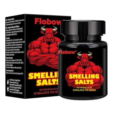 FIobow Smelling Salts for Athletes in Hockey, Potent Wake Up for Athletes in Weightlifting and Powerlifting, Activate Before Smelling, Instant Energy, Enhanced Focus & Motivation 40 g in 1 Bottle-AA3