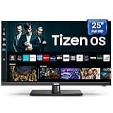 TuTu 25 Inch FHD Smart TV, Tizen OS 1080p Full HD Central Stand TV with Samsung TV Plus, Netflix Disney+, Gaming Hub, HDR, Dolby Audio