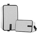 MWAU Outdoor Bluetooth Speakers 400w for Garage, Patio, Porch, Gazebo, Soffit, Entertainment Room. Wall Mount Speaker, Wireless Sync Up to 100 Speakers, IPX5 Waterproof (2 Pcs)