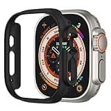 Recoppa Compatible for Apple Watch Ultra Case 49mm, Shockproof Ultra-Thin Hard PC Bumper Case All-Around Edge Protective Cover Frame[NO Screen Protector] for iWatch Ultra/Ultra 2 Accessories, Black