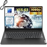 Lenovo 2023 V15 G3 Business Laptop Computer, 15.6" FHD Display, 12th Gen Intel 10 Cores i5-1235U (Beat i7-1195G7), 16GB DDR4 RAM, 512GB PCIe SSD, WiFi, BT 5.1, Windows 11 Pro, AZ-XUT Cable