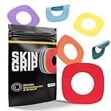 Skin Grip Adhesive Patches for Dexcom G7 & Stelo CGM with Cutout – Waterproof & Sweatproof Cover for Continuous Glucose Monitor Sensor, Stays Secure for 10-15 Days – 20 Pack, Rainbow Pack