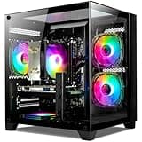 Gaming Desktop Intel Core I5-12400F 6 core 2.5GHz PC Computer, RTX 4060 8G, 32G DDR4 RAM, 1TB NVME SSD, Prebuilt Gaming PC Tower Computer for Home and Office (Black)