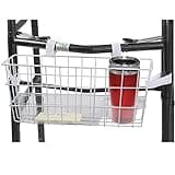 HealthSmart Durable Walker Accessories Basket For Walker | No Tools Needed | Secure Cup Holder & Tray | Walker Accessories Bag - Easy Installation Walker Basket For Folding Walker | 16x5.5x7 inches