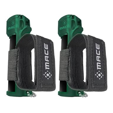 Mace Dog Repellent Spray - 2-Pack Dog Deterrent & Self Defense Spray, 0.63 oz, 10 Feet Range, Max Strength 10% OC Canine Safe Formula, Flip Top Safety Cap, Adjustable Hand Strap